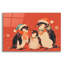 «Penguin Family Christmas» par Rich Monet, art mural en verre acrylique, 24 po x 16 po-132491606