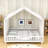 House Bed With Slats And Safety Railings-723540005-723540004