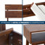 Ensemble de chambre à coucher pour lit très grand 2 pièces - Base de lit plateforme en bois massif d'acacia Aurora et table de chevet assortie, moderne Mid-Century, finition noyer, capacité de 800 lb, rangement, sans sommier, facile à assembler-653452406-653452392