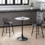 Table de salle à manger à hauteur de comptoir Bellamia 24 po avec base en acier-1397956761