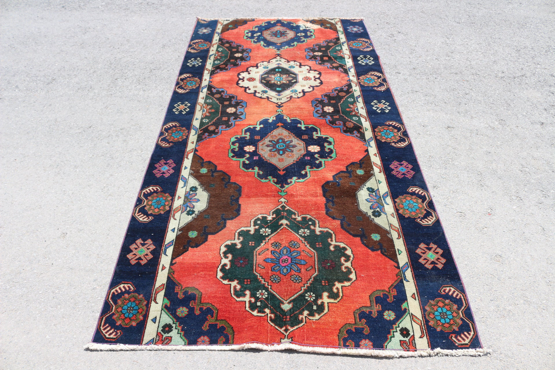 Bungalow Rose Handcrafted Bohemian Style Vintage Turkish Area Rug ...