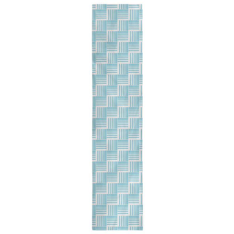 Fractured Stripes Table Runner, 16" x 72", Dark Teal