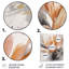 Abstraction de marbre orange et gris hypnotique - décoration murale abstraite en métal marbré-578004982