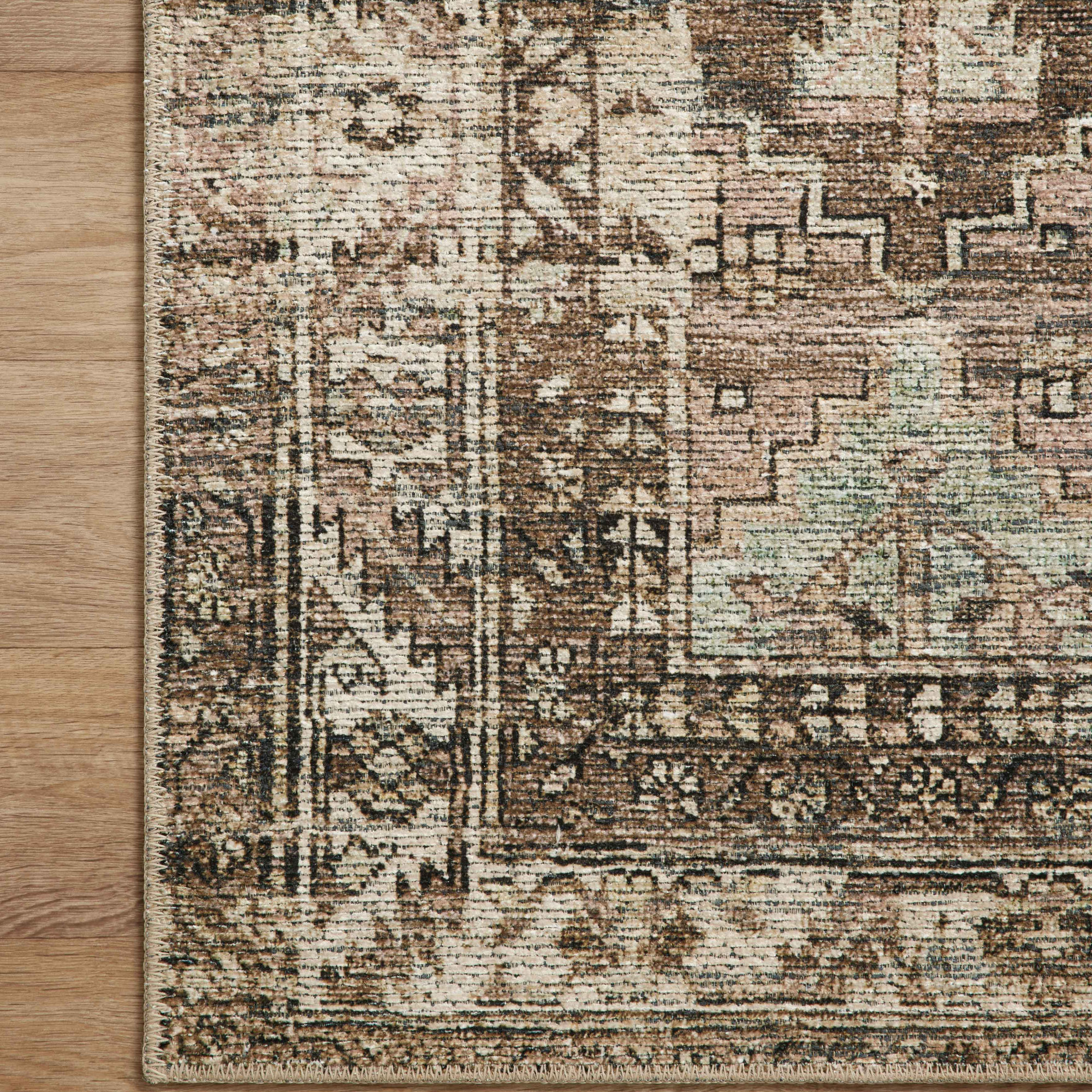 Amber Lewis x Loloi Billie Oriental Clay/Sage Area Rug, Rectangle 6' x 9'