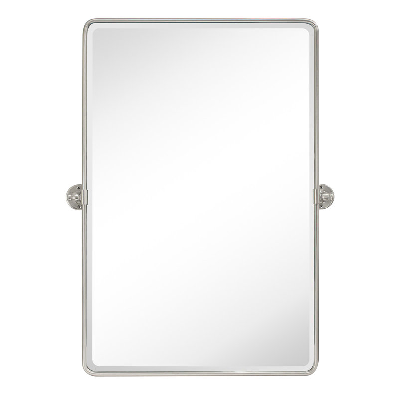 Miroir mural de salle de bain Woodvale, Nickel brossé, 35 po x 23 po