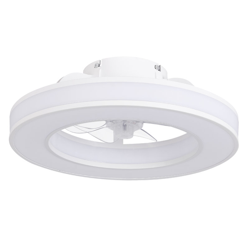 RGB Ceiling Fan With Lights, 16.5" Fandelier Low Profile Ceiling Fan, 3000K-6000K Dimmable & RGB Modern Flush Mount LED Ceiling Fan Light With Remote Control For Bedroom