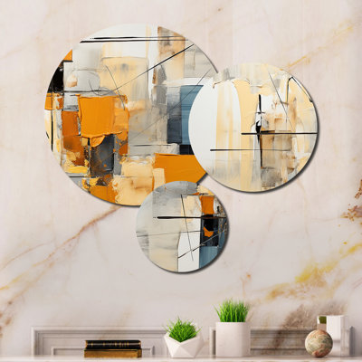 Ensemble de 3 décorations murales Euphoria II en métal