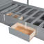 Lit superposé simple avec tiroirs, garde-robe, tablettes de rangement et lit hydraulique-862883973
