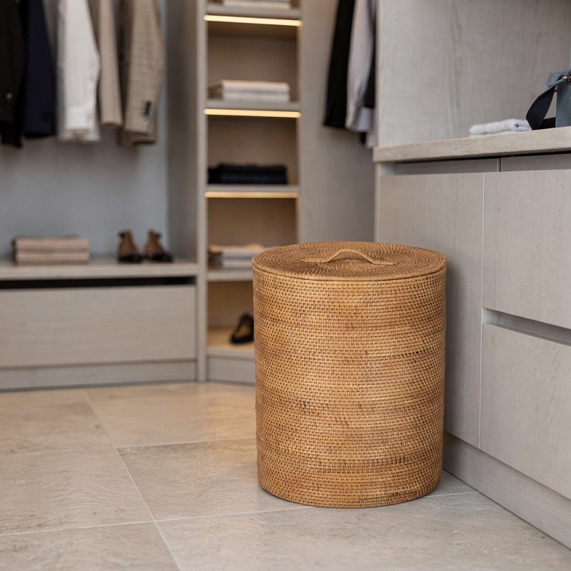 Hand Woven Laundry Hamper, Brown