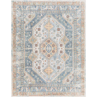 Hauteloom Arias Beige Blue Washable Area Rug