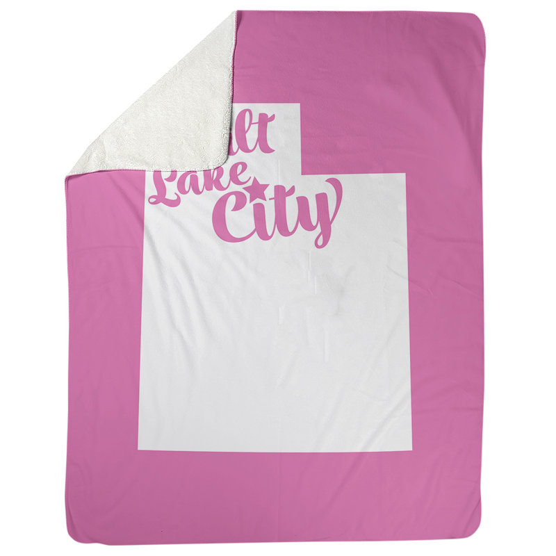 Jeté polaire en utah sel lake city, l 52,5 po x L 62,5 po, Rose