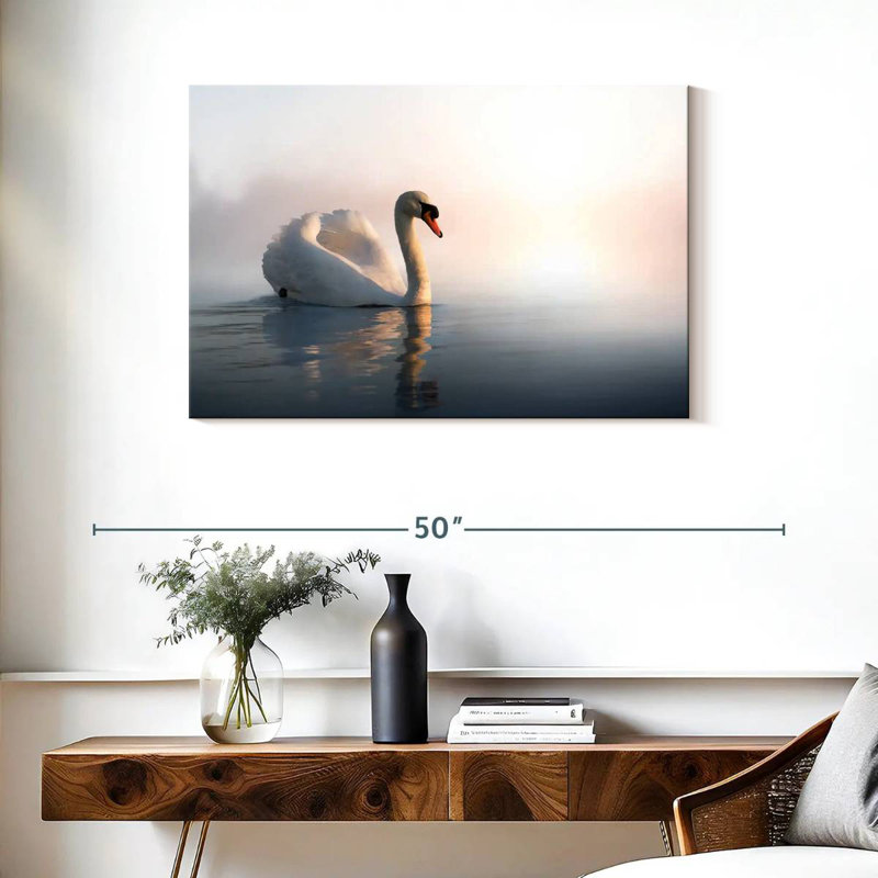 Crowle majestueux cygne, H 24 po x l 36 po
