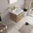 Wall-Mounted Bathroom Vanity - Sink, Floating Storage Cabinet, Stone Resin Countertop, Soft Close Drawers-1592835730-1592835741
