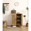 Armoire à chaussures à deux portes avec rangement naturel et grand espace de rangement 29,5 po Natural