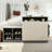 U_Style Livingroom Cabinet with Shoe Bench, 2 Doors and 3-Tier Adjustable Shelves, Entryway Bench with 4 Open Shoe Racks and Removeble Cushion, Storage Console Table with Wavy Slatted Door and Hooks-330365355