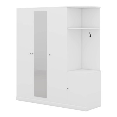 4-Door Wardrobe With Full-Length Mirror