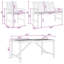 3 - Person Wood Patio Dining Set with Rectangular Table