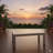 43" X 24" All-Weather Metal Outdoor Coffee Table With Wood-Look Top And Khaki Frame-1862111924-1862111927