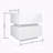 White Color High Glossy 2-Drawers Bedside Table (Nightstand) With Rgb Led Light Nightstand  With Bluetooth Control