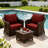 Fade Resistant Outdoor Chair Cushions Set Of 2, Deep Seat Patio Cushions 24 X 24 With Removable Cover, 28D High Resilience Foam Replacement Outdoor Seat Cushions With For Sofa, Adirondack Chair, Sectional,Palm Leaf-124896524-124896513