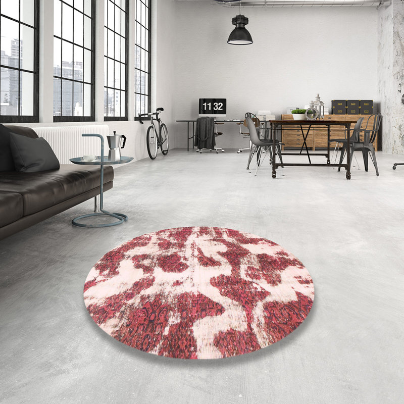 Abstract Indoor Rug, Round 5'