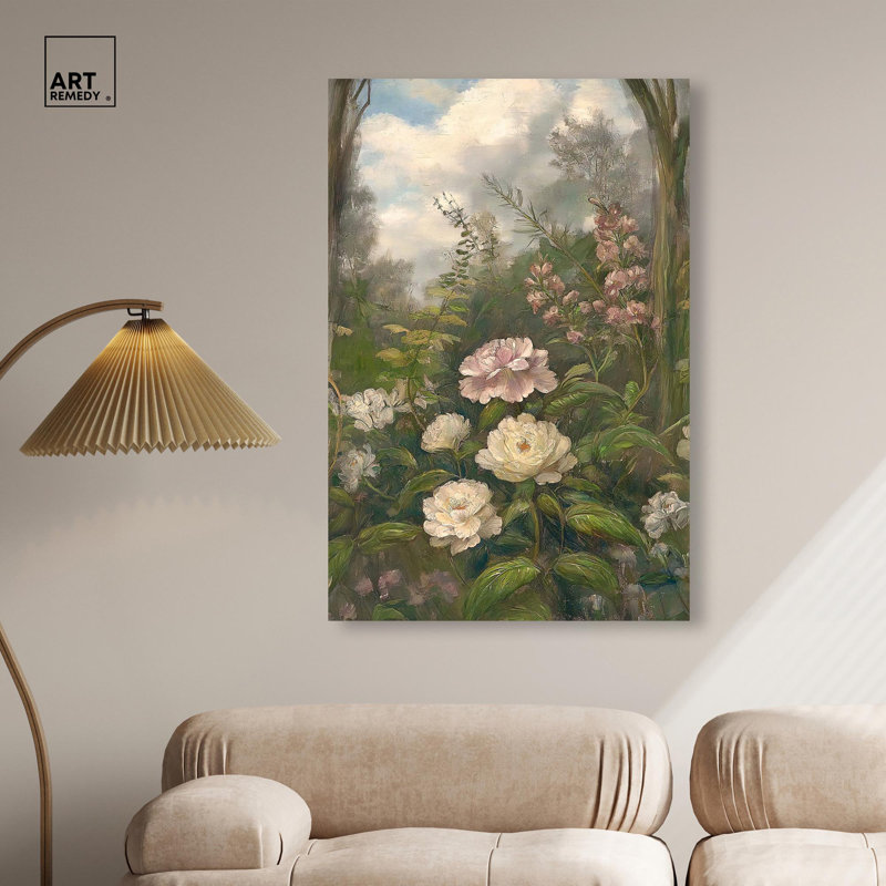 «Woodland Bloom Canvas Vintage Botanicals» par Art Remedy, H 45 po x l 30 po, Toile tendue avec châssis