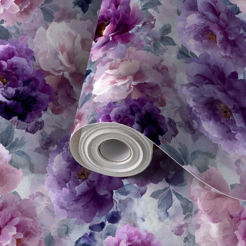 Papier peint adhésif auto-adhésif Dreamy Sage Blush, 117.6" L x 17.5" W