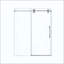 Porte de douche coulissante simple sans cadre - verre trempé transparent, conception à dérivation-126559254