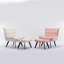 Caernarfon Upholstered Slipper Chair with Footstool-1302619638
