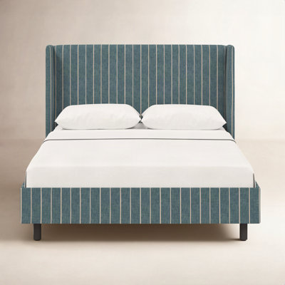 Sakir Upholstered Wingback Bed