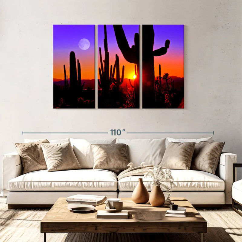 Silhouette de cactus Harnek Saguaro, H 48 po x l 74 po
