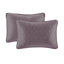 Ensemble de literie confortable en coton, courtepointe réversible mauve, style chalet pour une utilisation polyvalente