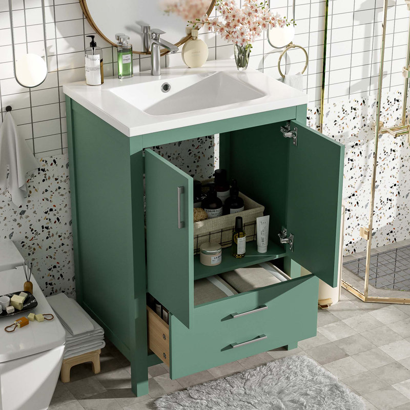 Meuble-lavabo 24 po avec lavabo en céramique