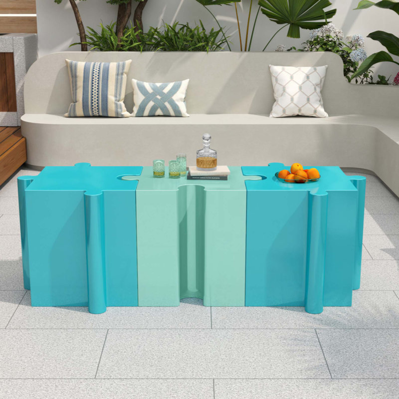 Table d'appoint Convex Edge, Bleu clair