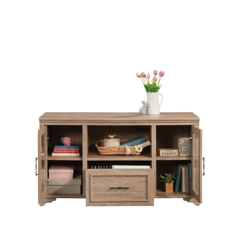54.02 " Wide 1 - Drawer 3 - Shelf Filing Drawer Credenza with Cable Management