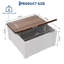 Table basse à plateau relevable 31,5 pouces avec compartiment de rangement caché pour le salon-2107026414