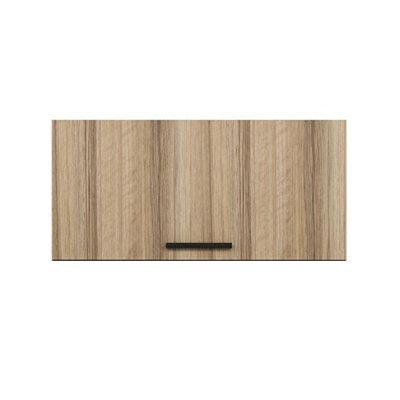 Wesa Modern Wall Cabinet, Walnut Color, 35.4 x 17.7 x 20.5 Inches | 100% Melamine Coated Particle Board, Thickness: 0.7 Inches | Stylish Storage Solution for Home or Office, Durable and Elegant Design