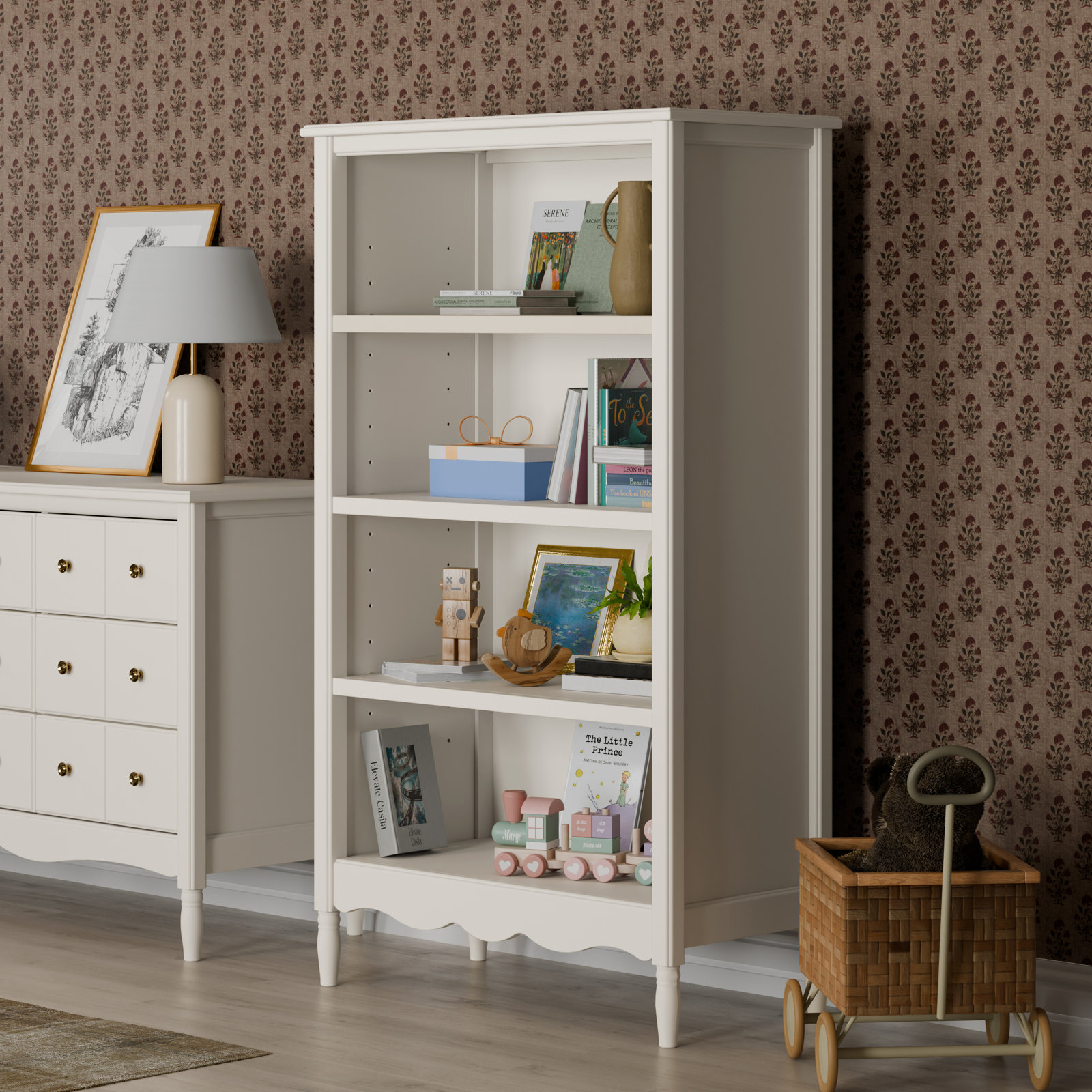 Liberty Narrow Bookcase, White