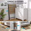 Bureau d'ordinateur pliable, avec tablette pour moniteur pour petit espace, bureau personnel, bureau, noyer