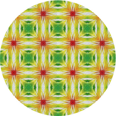 Tapis jaune / vert / rouge Power Loom