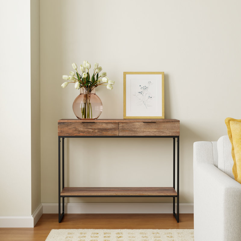 Willow 36'' Solid Wood Top Console Table