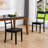 Imon 17.1" Wide Modern Farmhouse Style Curved Slat Back Dining Chairs