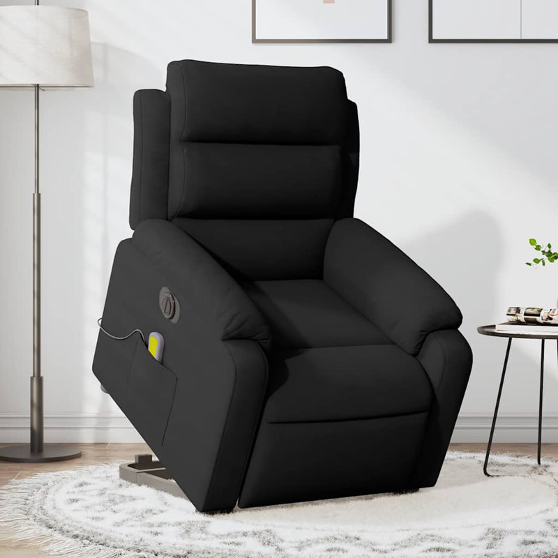 Fauteuil de massage inclinable électrique, Poussoir électrique, Noir