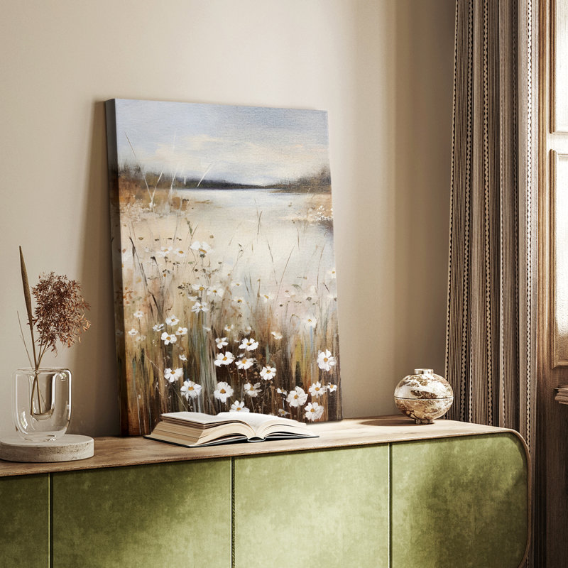 Imprimé floral rétro Ccciii - galerie tendue Cavas, H 12 po x l 8 po