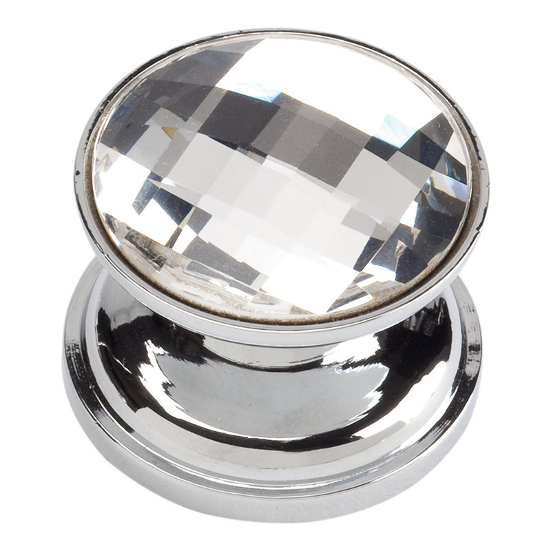 Crystal 7/8" Diameter Round Knob