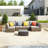 Tempered Glass Tabletop Modern Square Coffee Table