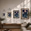 Pale Blossoms On Navy Botanical - Print-2036820550-2036820545