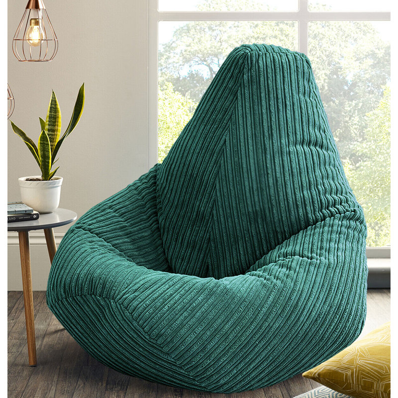 Corduroy Refillable Classic Bean Bag, Teal
