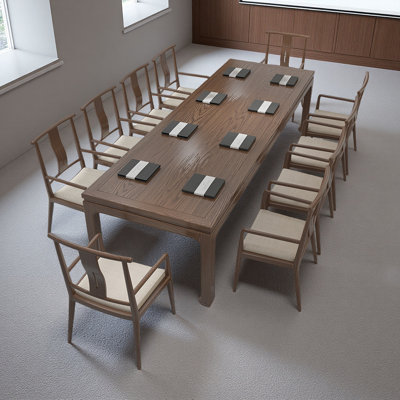 Highquality oak mortise-and-tenon conference table