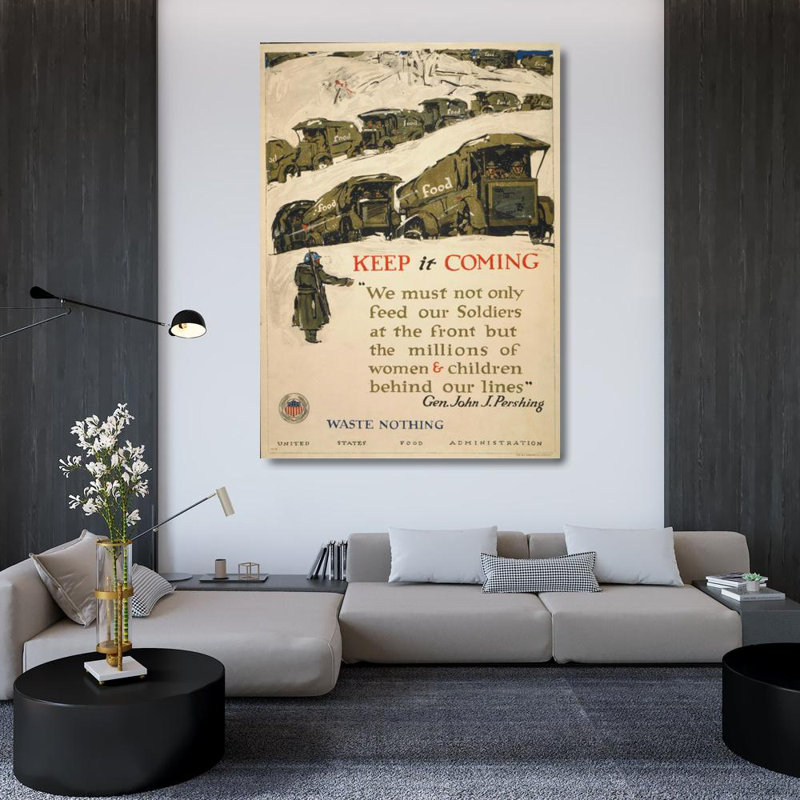 «Keep It Coming - Déchets Rien» par George Illian - Art mural sur toile tendue avec châssis, H 48 po x l 33 po